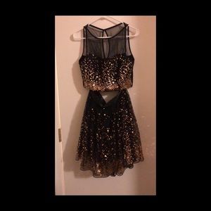 Formal top with matching skirt.